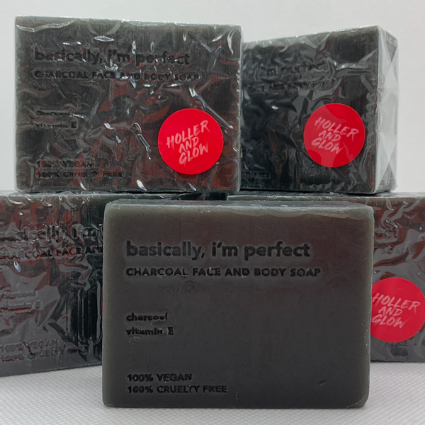 Holler and Glow 100% Vegan Face and Body Soap Charcoal